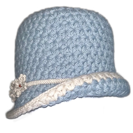 Flower - Handgefertiger gehäckelter Cloche Hut