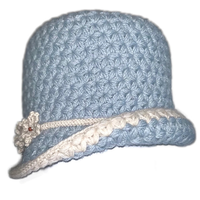 Flower - Handgefertiger gehäckelter Cloche Hut